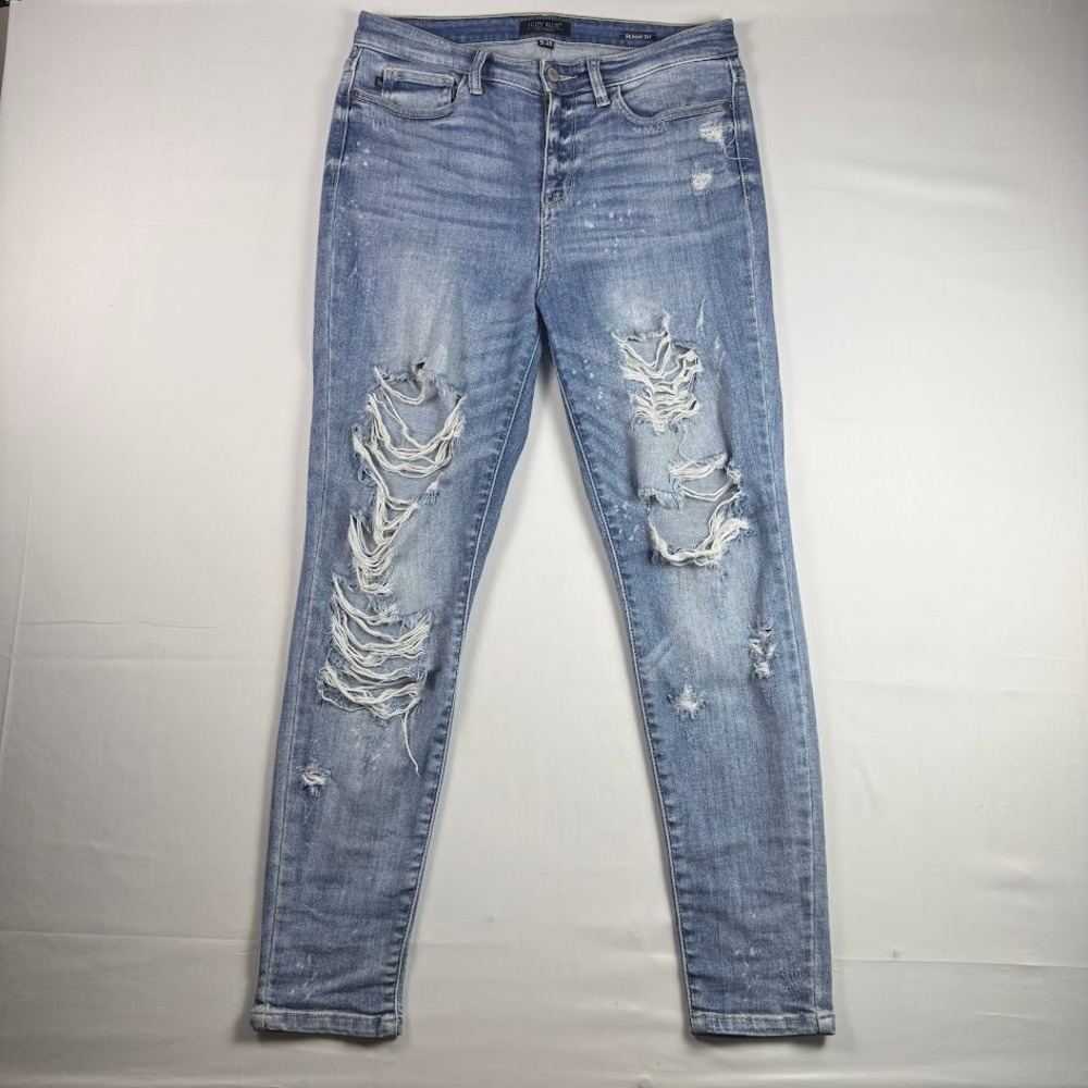 Judy Blue Jeans Womens 9/29 Skinny Fit Distressed High Rise JB82293LT